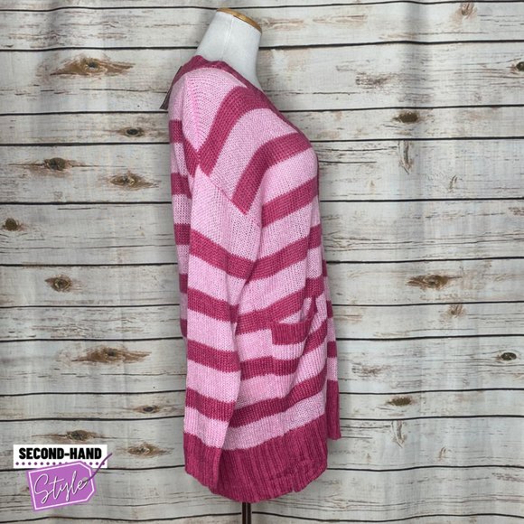LuLaRoe Pink Stripes NWT Lucille Cardigan (Retired Style) - Picture 2 of 4